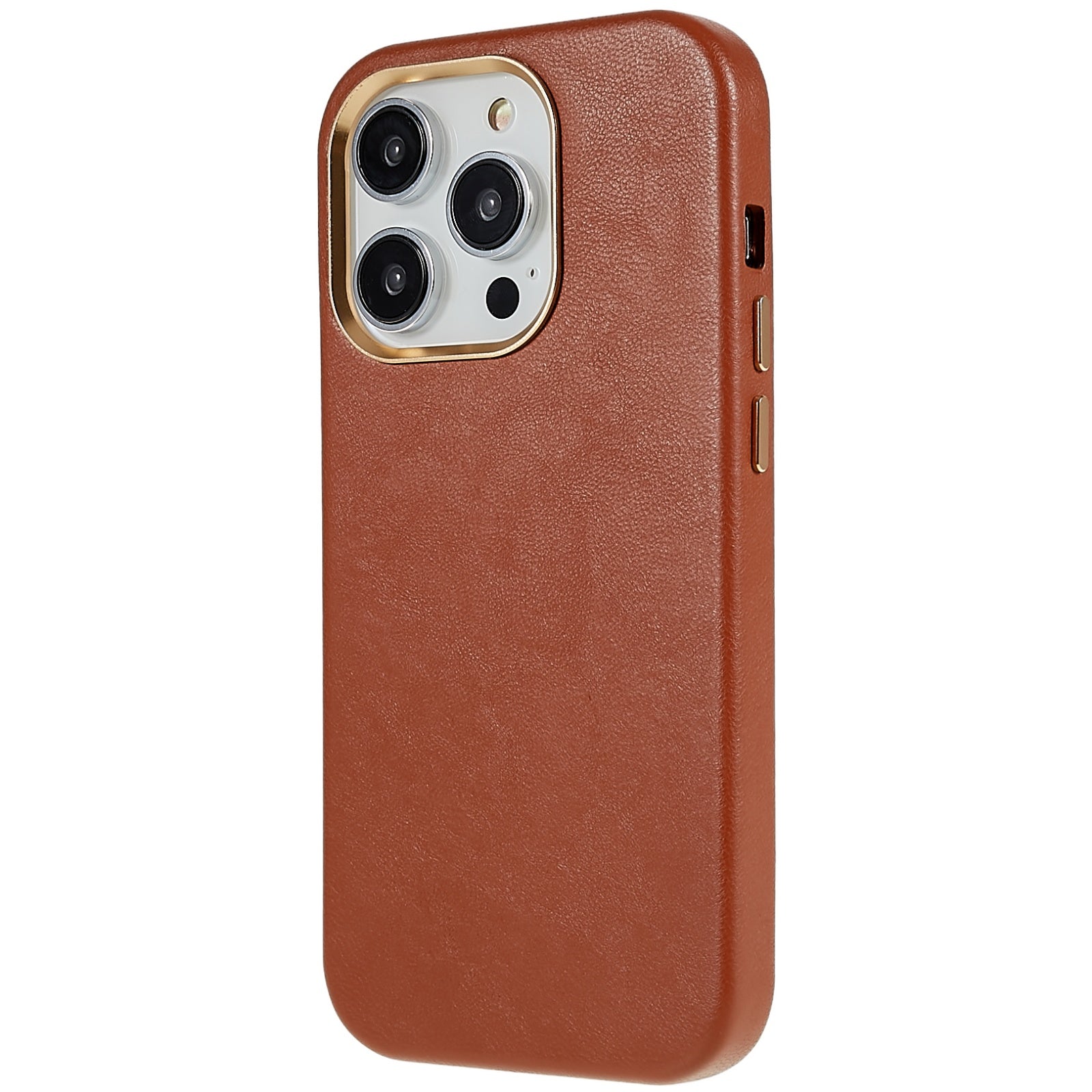 For iPhone 14 Pro PU Leather PC Cell Phone Cover Business Phone Case with Metal Lens Ring Frame For iPhone 14 Pro PU Leather PC Cell Phone Cover Business Phone Case with Metal Lens Ring Frame